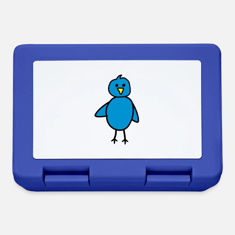 Vogel - Brotdose - Royalblau