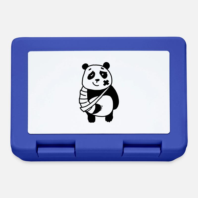 Panda gebrochener Arm - Brotdose - Royalblau
