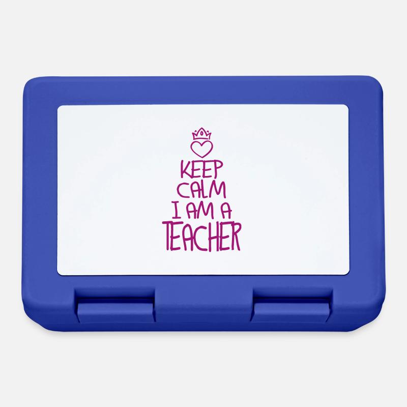 Keep Calm Lehrer cool Lehrer Geschenk - Brotdose - Royalblau