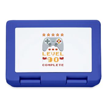 90th Birthday Level 90 Complete - Lunchbox - royal blue - Front