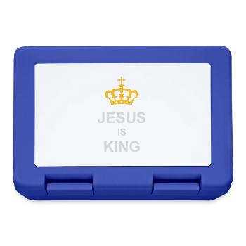 Citation de Jésus est roi - Boîte à goûter - bleu royal - Devant
