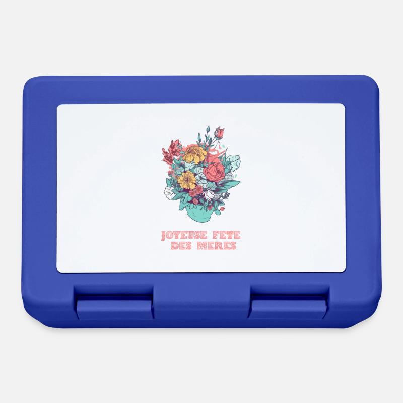 Joyeuse fête des mères - Boîte à goûter - bleu royal