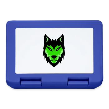 loup - Boîte à goûter - bleu royal - Devant