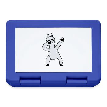 Lustiges Dabbing Dab Dance Lama Coole Sonnenbrille - Brotdose - Royalblau - Vorne