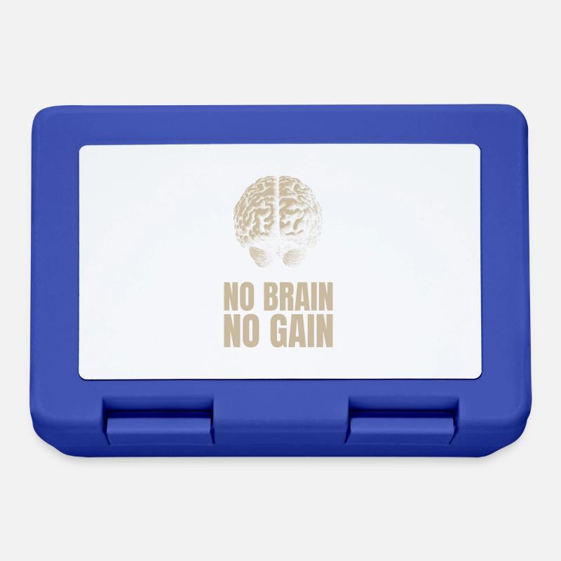 No Brain No Gain - Boîte à goûter - bleu royal