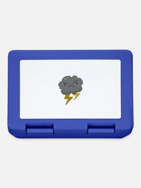 Wütende Wolke mit Gewitterwetter - Brotdose - Royalblau