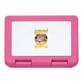 Funny Official Cruise Ship Buffet Inspector Pun - Lunchbox - pink - Front