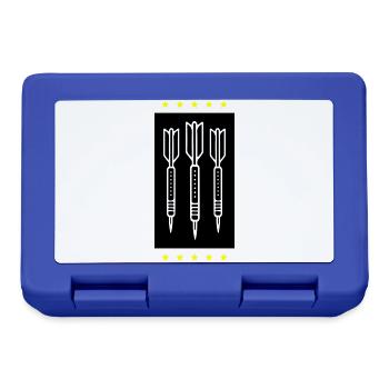 Darts Team Dartpfeile Symbol - Brotdose - Royalblau - Vorne