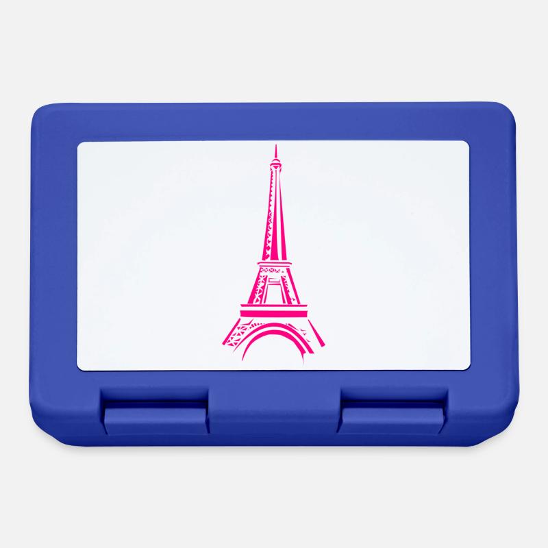 Tour Eiffel rose - Boîte à goûter - bleu royal