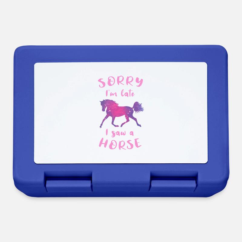 Pferdefan Pferd Reiten Mädchen Reiterhof Geschenk - Brotdose - Royalblau