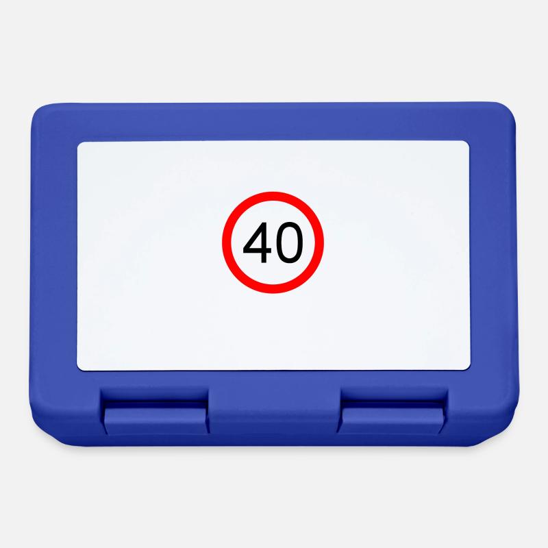 40 ans mais écriture blanche et nette - Boîte à goûter - bleu royal