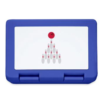 Bowling Kegeln Ball Design - Brotdose - Royalblau - Vorne
