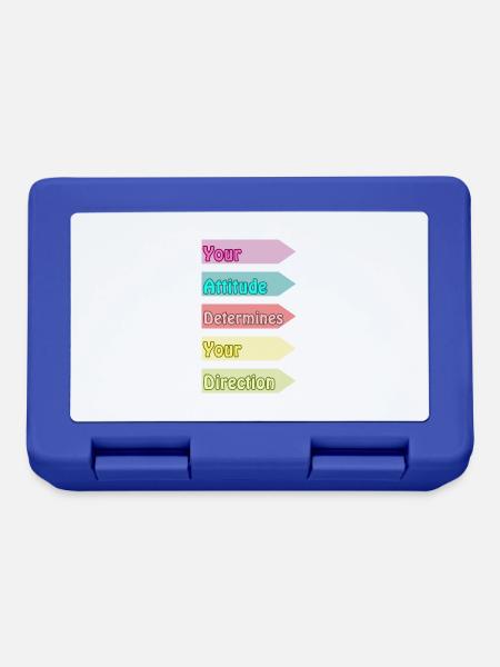Your Attitude Determines Your Direction - Lunchbox - royal blue