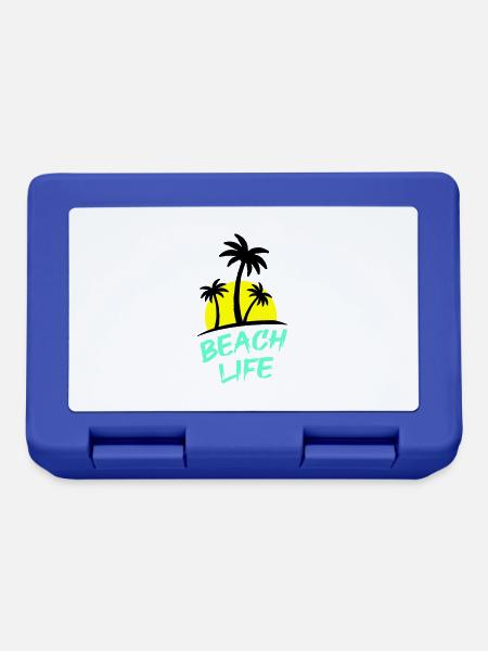 La vie à la plage - Boîte à goûter - bleu royal