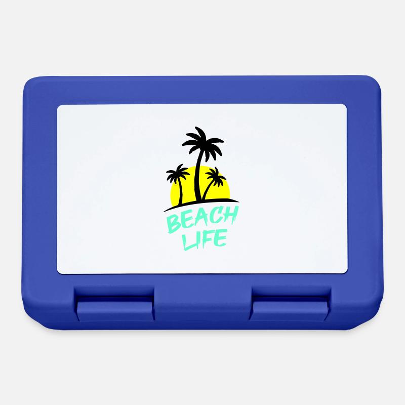 La vie à la plage - Boîte à goûter - bleu royal