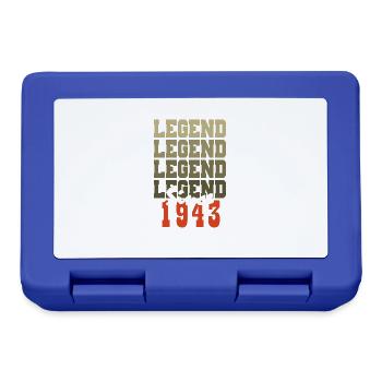 Vintage Born A Month 1943 81st Birthday Gift - Lunchbox - royal blue - Front