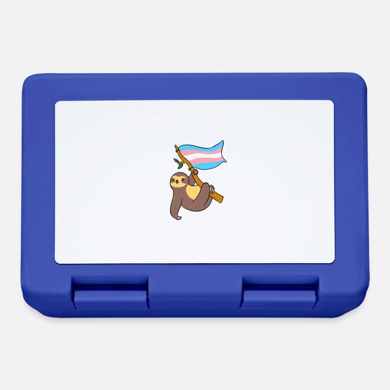 Trans Pride Sloth - Lunchbox - royal blue