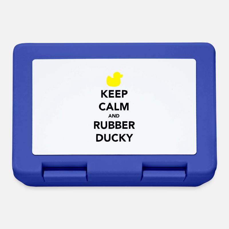 Keep Calm and Rubber Ducky - Lunchbox - royal blue