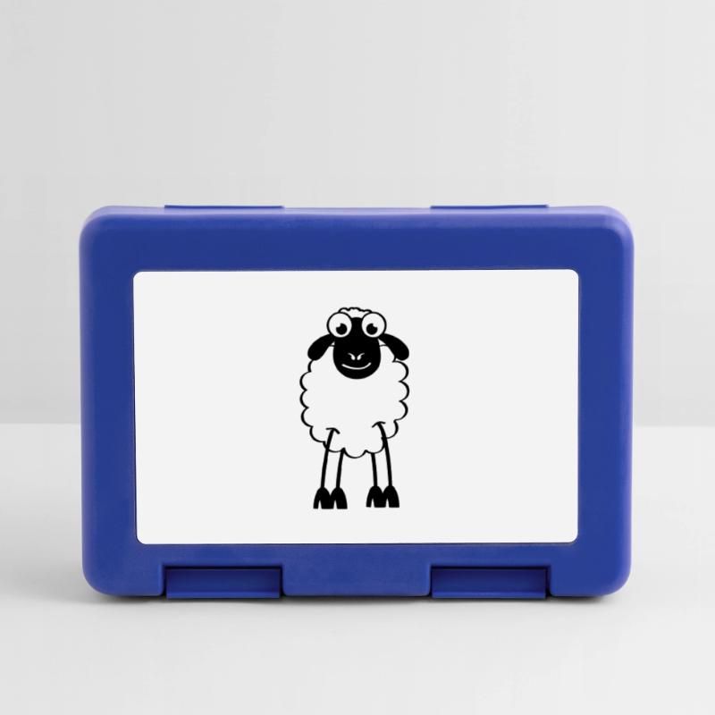 Schafe, weiße oder schwarze Schafe. Träumen oder schlafen Brotdose