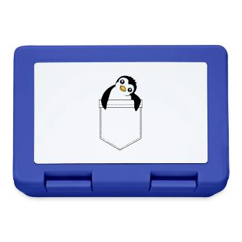 Mignon petit pingouin sac de poitrine sac de voyage - Boîte à goûter - bleu royal - Devant