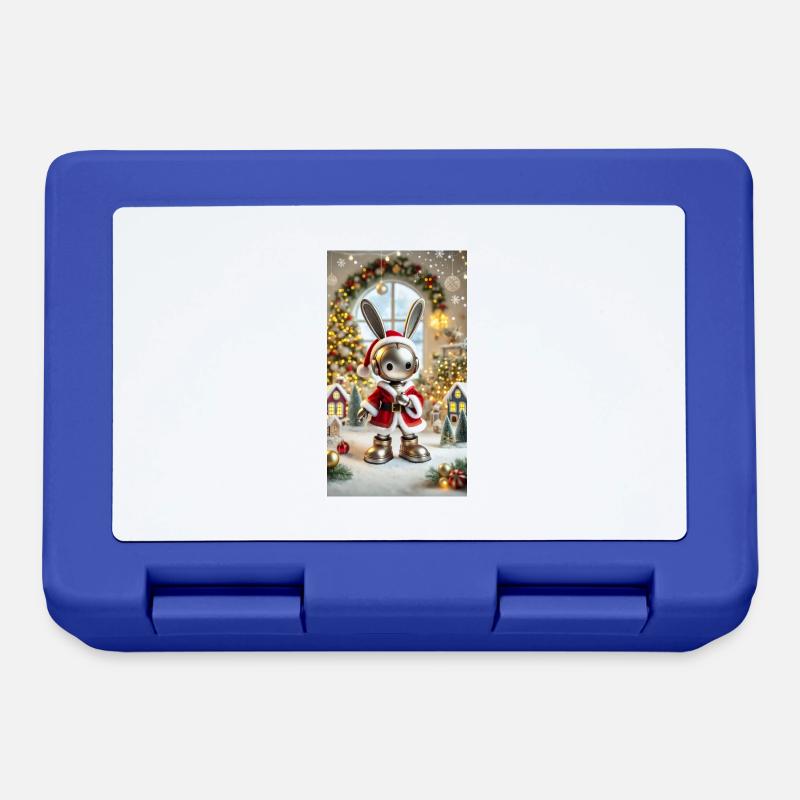 Weihnachtshase - Brotdose - Royalblau