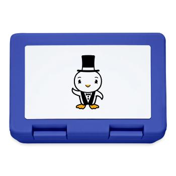 oiseau mari chapeau haut de forme costume mariage riche - Boîte à goûter - bleu royal - Devant