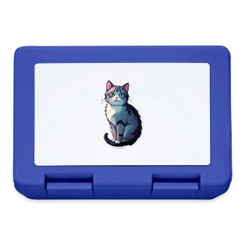 Cute cat - Brotdose - Royalblau - Vorne