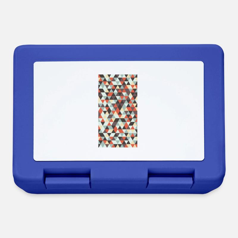 Triangle pattern - Brotdose - Royalblau