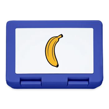 fruit banana delicious healthy eat banana peel krum - Lunchbox - royal blue - Front