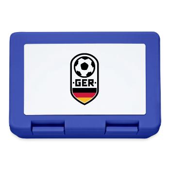 Badge de football allemand - Boîte à goûter - bleu royal - Devant