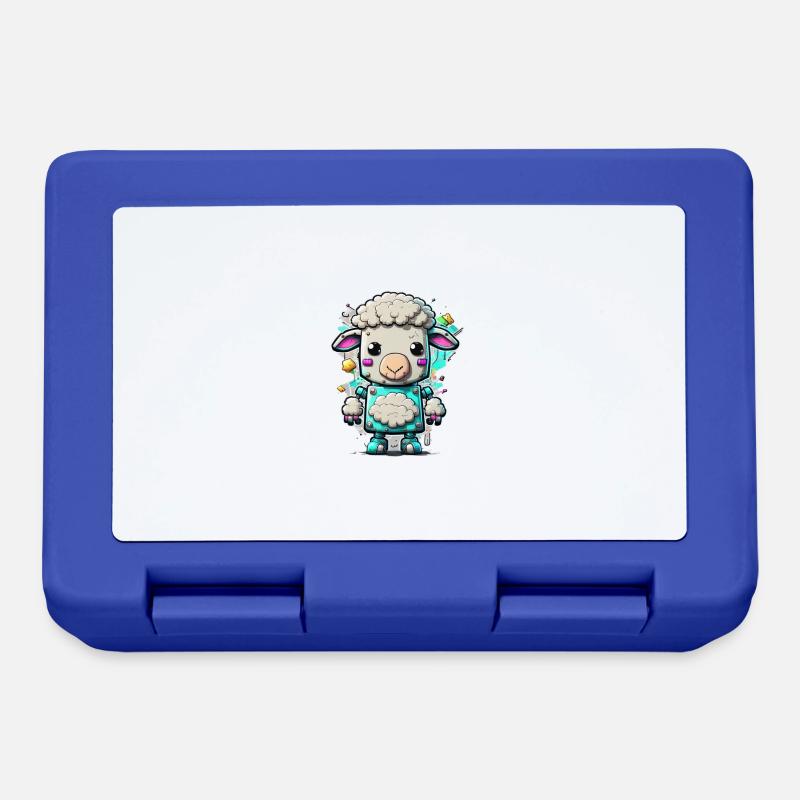 Robot Sheep - Lunchbox - royal blue