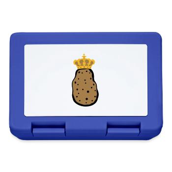 krone koenig koenigin prinzessin prinz herrscher k - Brotdose - Royalblau - Vorne