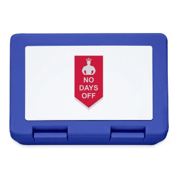 no days off quote - Lunchbox - royal blue - Front