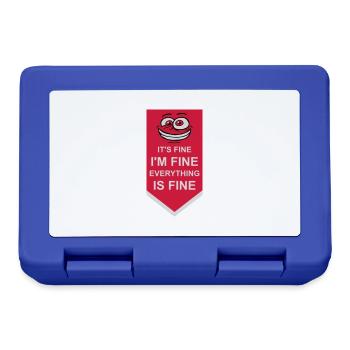 everything is fine quote - Lunchbox - royal blue - Front