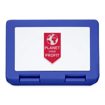planet over profit quote - Lunchbox - royal blue - Front