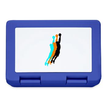basketballer silhouette 3 - Brotdose - Royalblau - Vorne