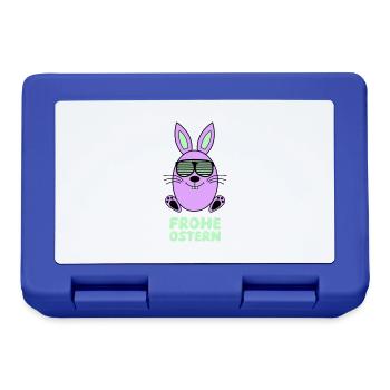 Joyeux lapin de Pâques 1 - Boîte à goûter - bleu royal - Devant