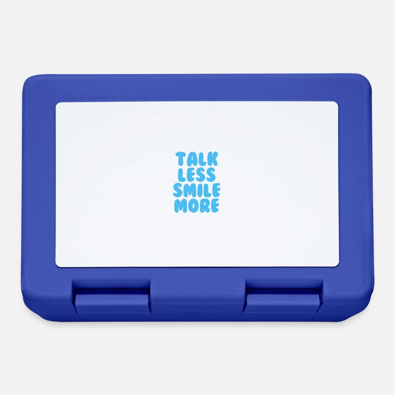 Talk less smile more light blue - Brotdose - Royalblau