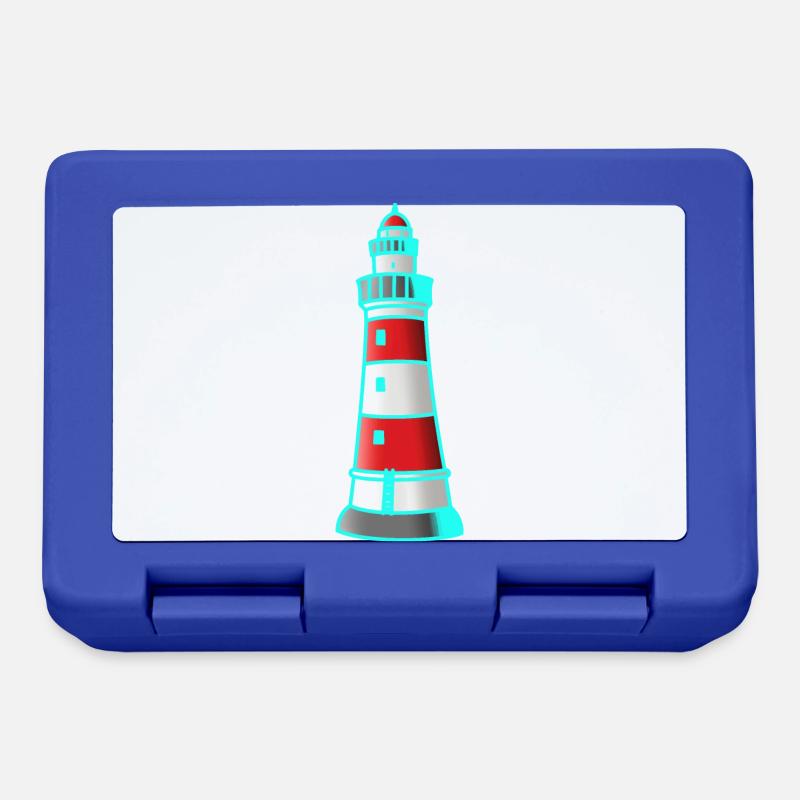 Lighthouse Nautical Seafaring Maritim Xmas - Lunchbox - royal blue