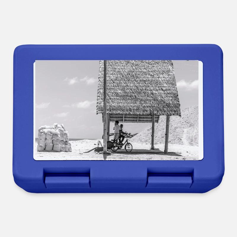 Lonely beach hut - Lunchbox - royal blue