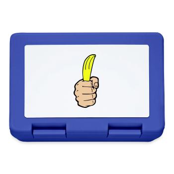 Banane à la main - Boîte à goûter - bleu royal - Devant