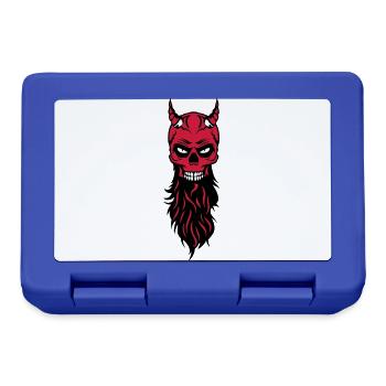 dead head hipster devil bearded beard fantasy luc - Lunchbox - royal blue - Front
