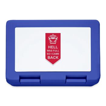 hell was full Zitat - Brotdose - Royalblau - Vorne