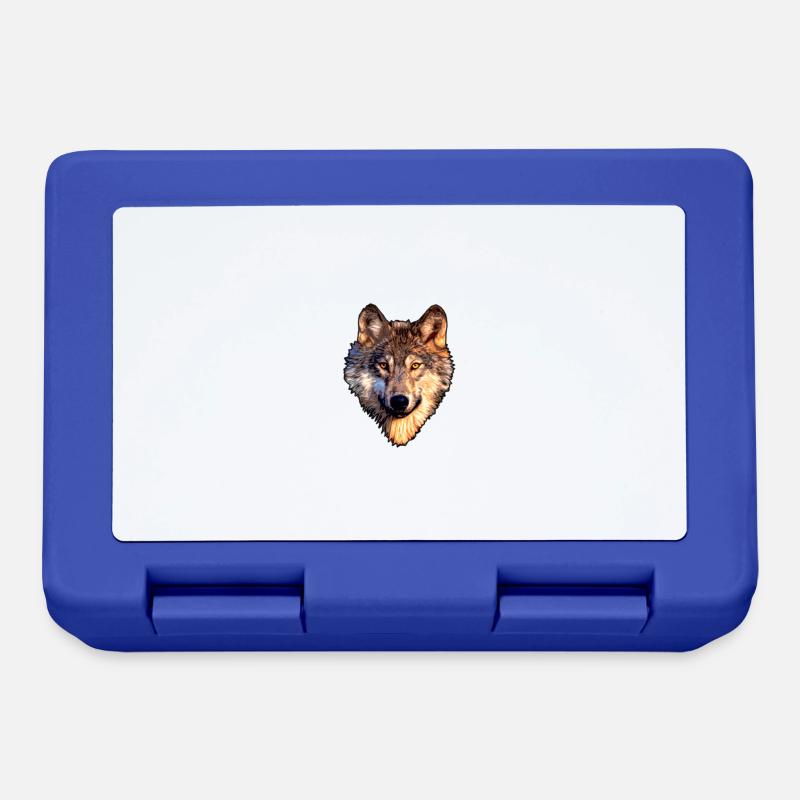 Wolf - Brotdose - Royalblau