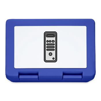 Gehäuse Computer Tower Icon - Brotdose - Royalblau - Vorne