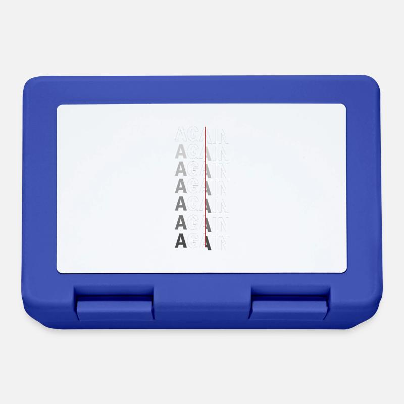 Again Again Again Again - Lunchbox - royal blue