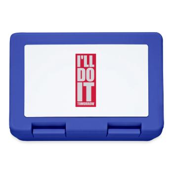 do it tomorrow quote - Lunchbox - royal blue - Front