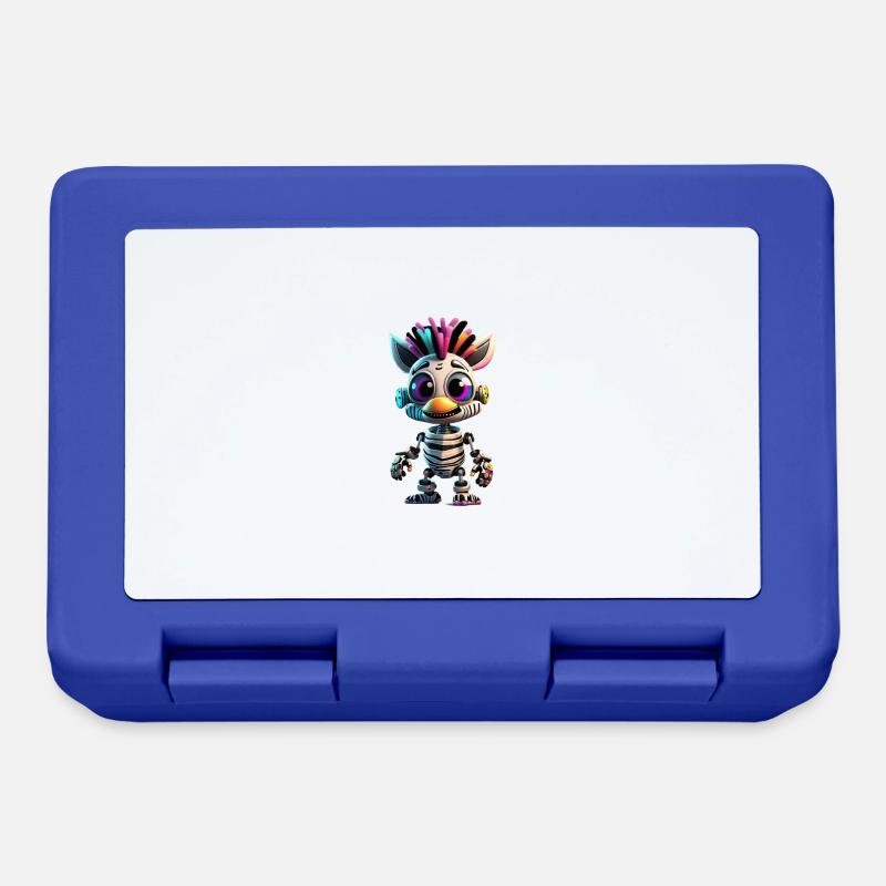 Zebra Robot - Lunchbox - royal blue
