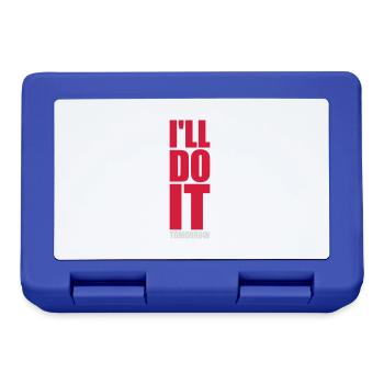 do it tomorrow quote - Lunchbox - royal blue - Front