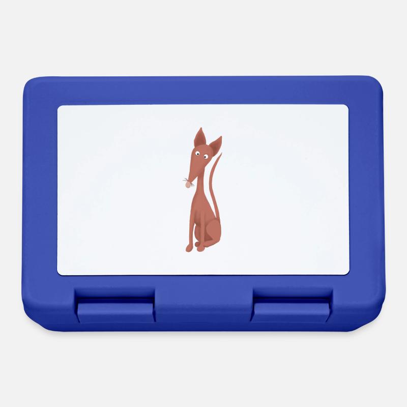 Podenco sitting - Lunchbox - royal blue
